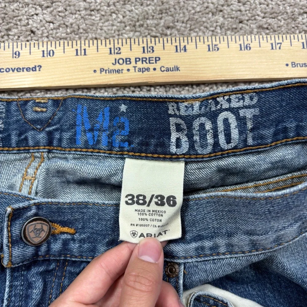 Ariat M2 Legacy Boot Relaxed Fit Jeans Mens 38x36 Granite Medium Wash 10008398